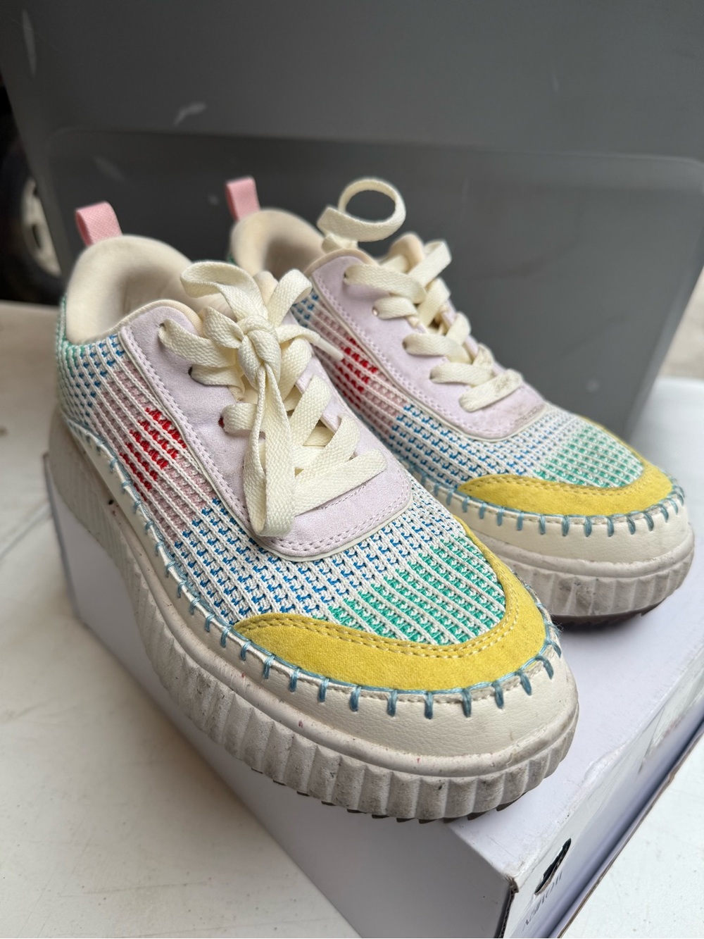 Women’s Dream Pairs Multicolor Platform Sneakers size 8